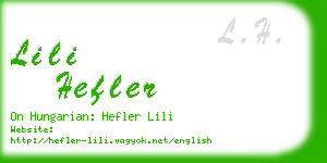lili hefler business card